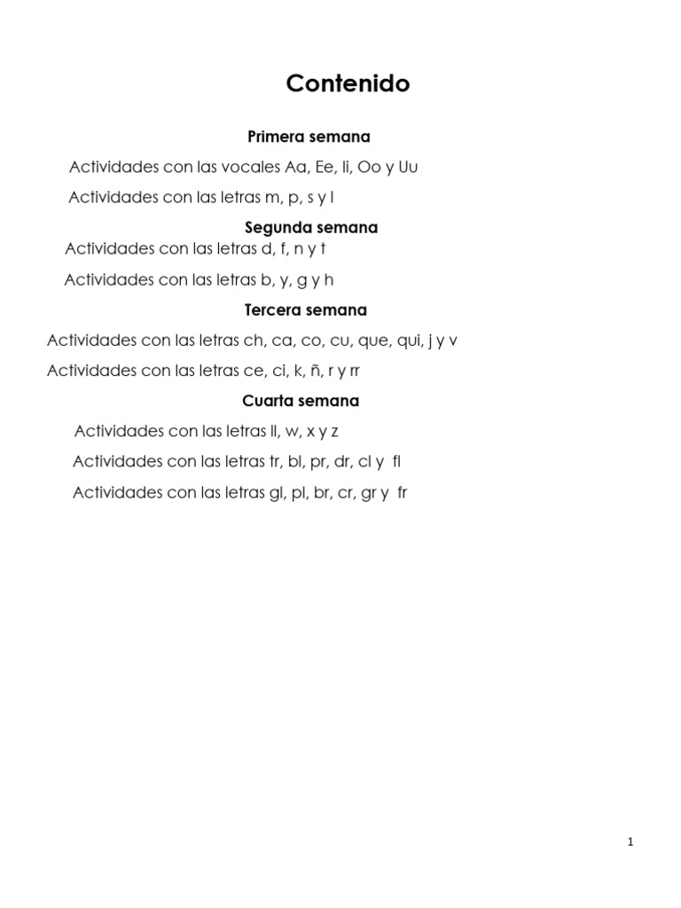Actividades de Lectura y Escritura Infantil | PDF