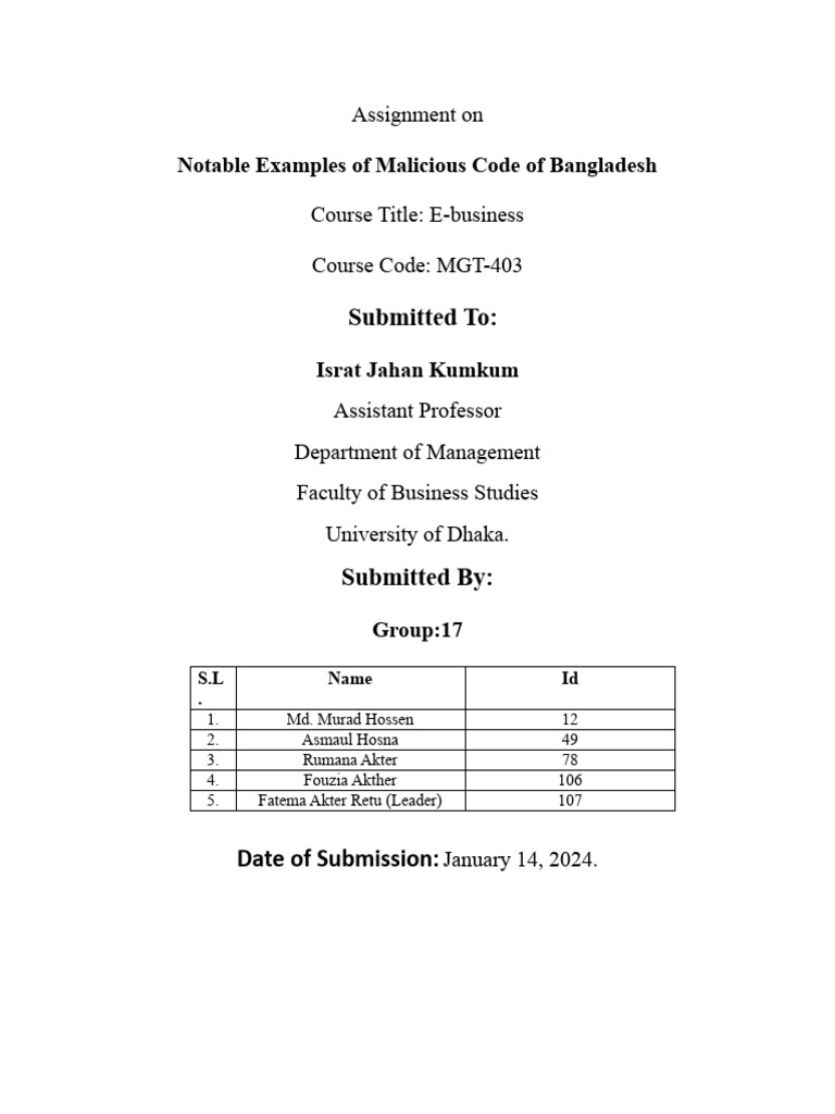 Assignment | PDF | Security | Computer Security
