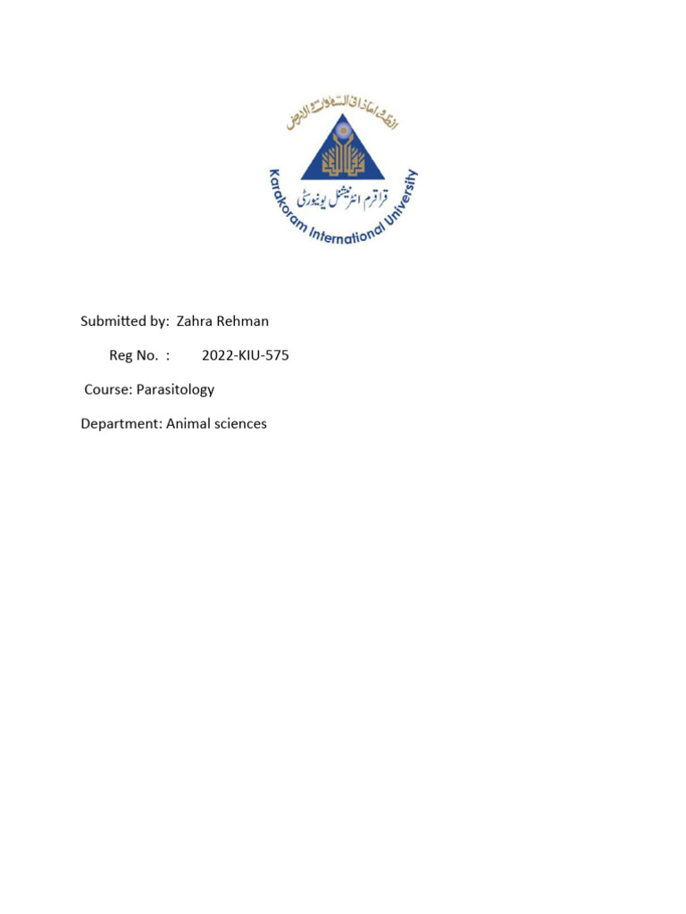 Parasitology | PDF | Medical Specialties | Public Health