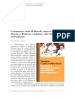 Comentario Sobre El Libro de Ernesto Castillo Martínez,: Ensayos y Opiniones Sobre La Realidad Nicaragüense