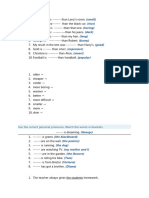 Adjectives and Pronouns