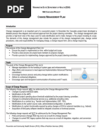 Change Management Plan