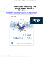 Full Download Test Bank For Global Marketing 10th Edition Mark C Green Warren J Keegan PDF Full Chapter
