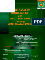 Dasar K3, Kebijakan & UU 1 TH 1970 Ipk