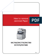 Oki Es7470 How To Clear Paper Jams - Details With Error Codes and Pics