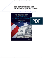 Full Download Test Bank For Government and Not For Profit Accounting 8th by Granof PDF Full Chapter