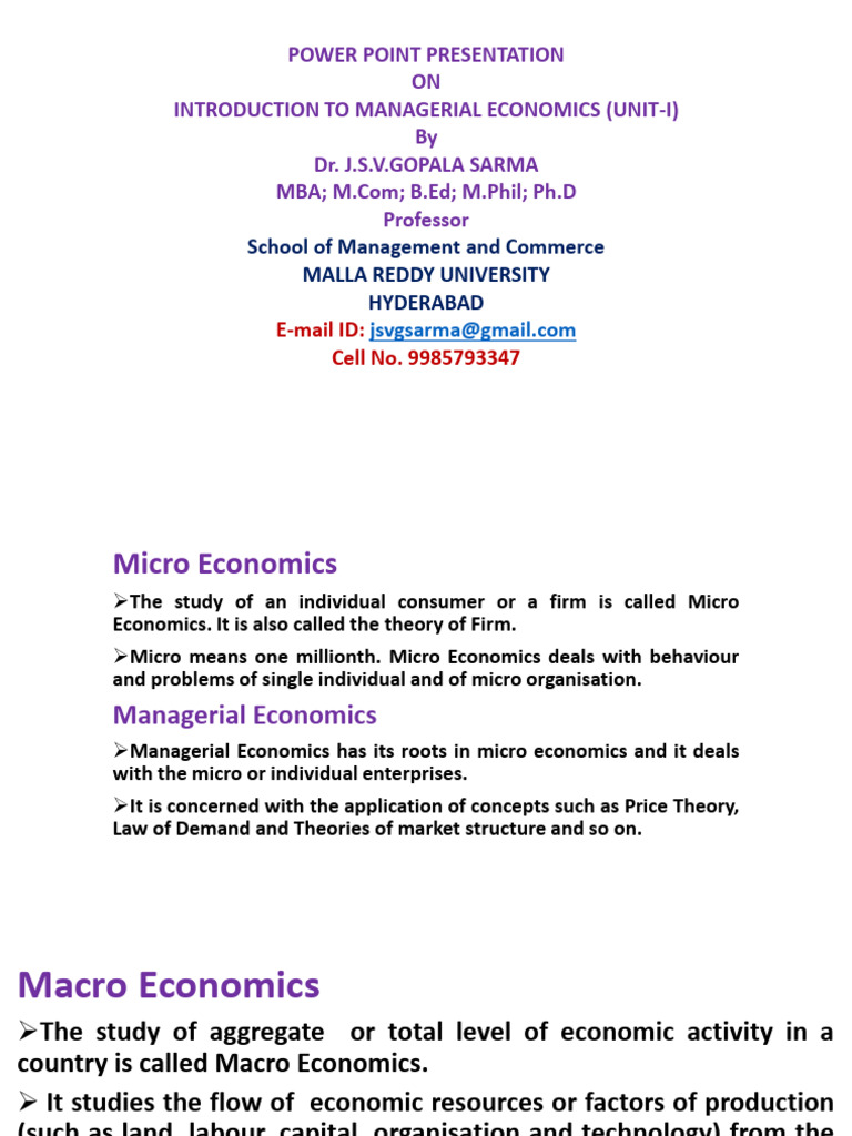Discuss The Scope Of Managerial Economics