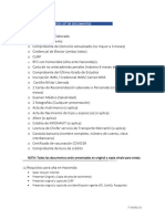 Check List de Documentos Nuevo Ingreso F-RHRS03