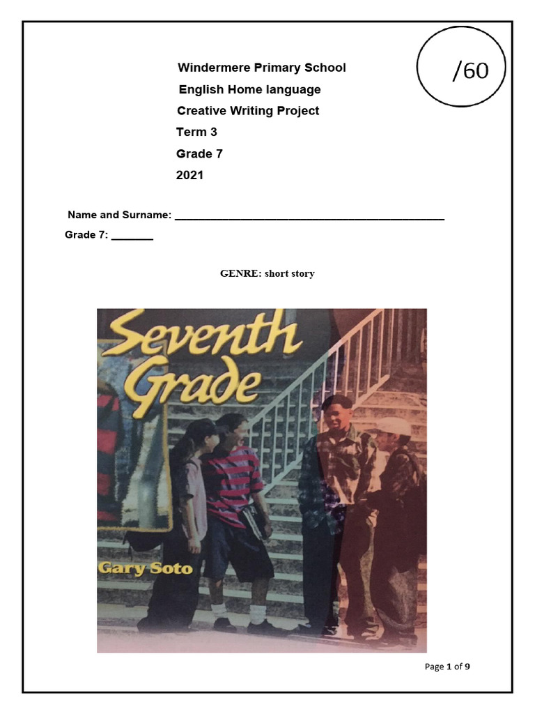 Grade 7 Creative Writing Project Term 3 | PDF | Fluency | Proofreading