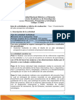 Guía de Actividades y Rúbrica de Evaluación - Fase 5 Sustentar El Plan Estratégico Prospectivo