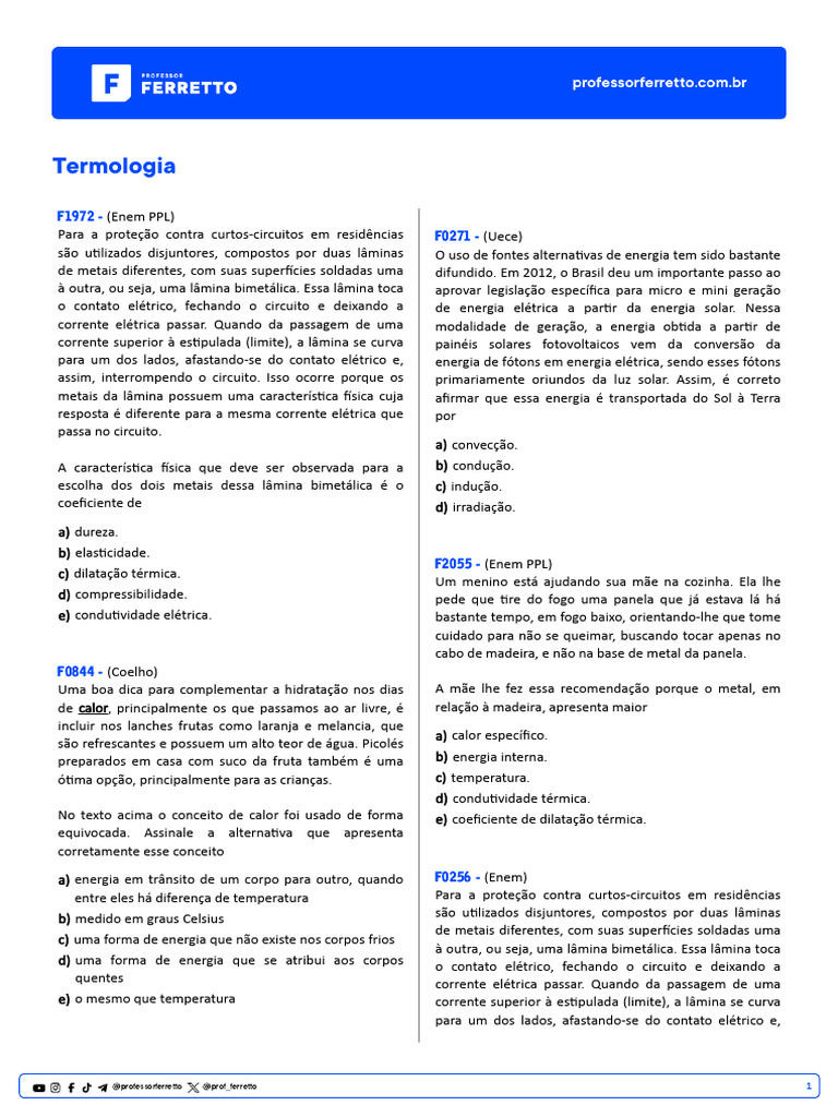Calor e Dilatação Térmica em Materiais | PDF | Calor | Temperatura