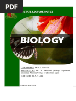 Notes On Ss1 First Term Biology Lessons