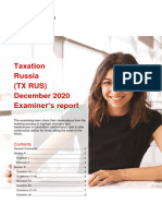 TX RUS D20 Examiner's Report