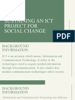 Sustaining An Ict For Social Change 1