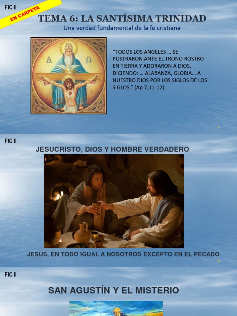 La Santísima Trinidad en la Fe Cristiana | PDF | Trinidad | Jesús