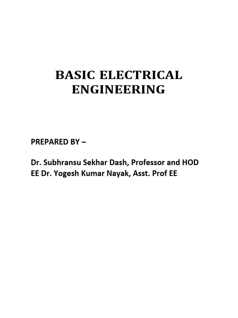 Basic Electrical Engineering Modules PDF Volt Electric Power