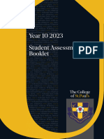 Year 10 Student Assessment Booklet - 2023