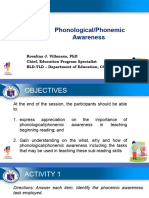Phonological - Phonemic Awareness Eljun Delos Reyes