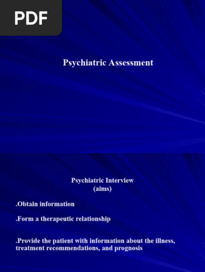 Psychiatric Assessment