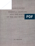 Formula Criticism and The Poetry of The Old Testament (William R. Watters)