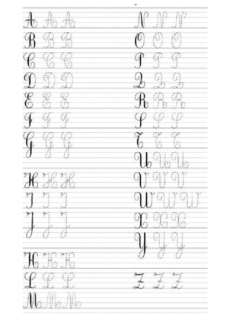 Plantillas de Caligrafia | PDF