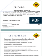 Certificado de Treinamento de NR 18 DIEGO DIAS