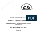 Reporte de Película. "Canoa"