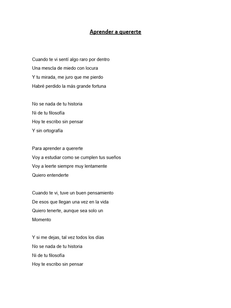 Aprender A Quererte | PDF