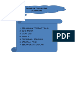 Bersihkan Tempat Tidur 2. Cuci Muka 3. Sikat Gigi 4. Mandi 5. Pakai Baju Sekolah 6. Sarapan Pagi 7. Berangkat Sekolah