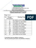 Jadwal 2 Mingguan