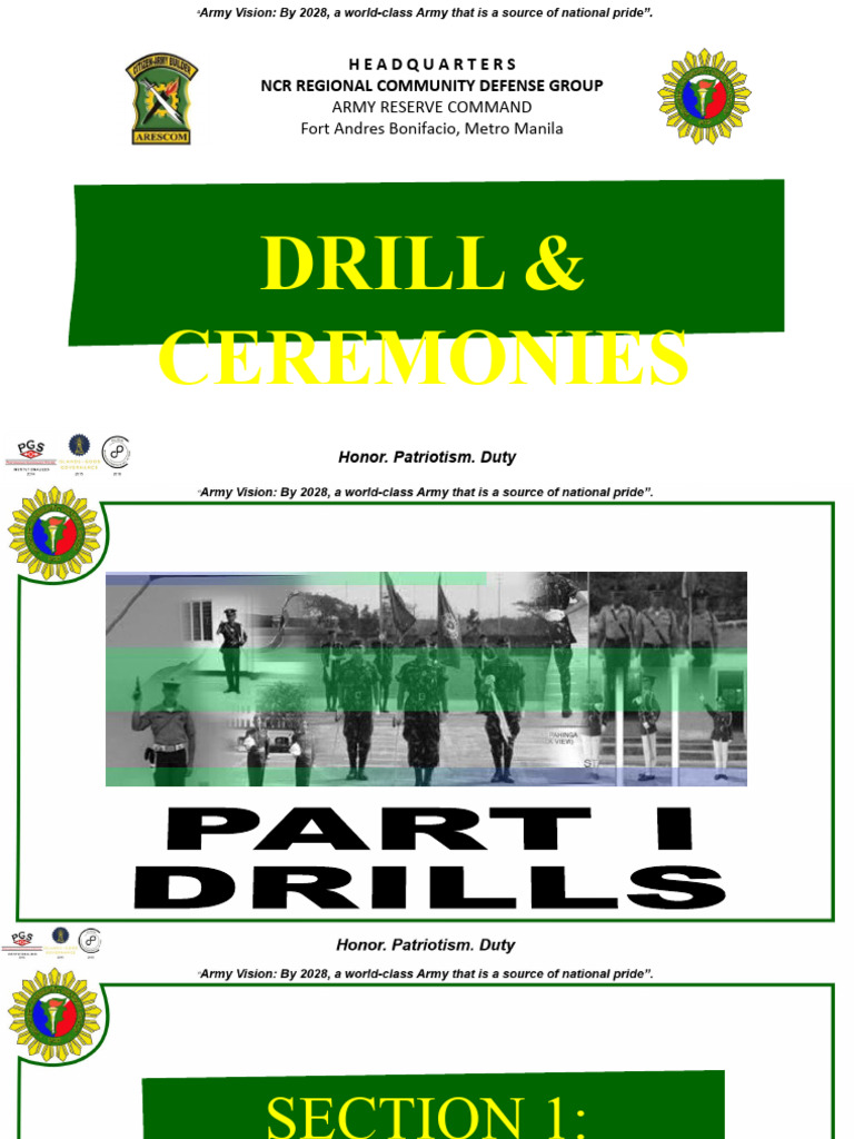 Drills Ceremonies 1 1 PDF Military