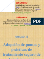 UNIDAD I (I) Adopción de Pautas y Prácticas de Tratamiento Seguro de La Información (I)