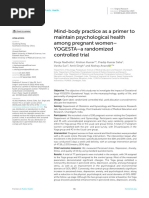 Mind-Body Practice As A Primer To Maintain Psychological Health Among Pregnant Women - YOGESTA-a Randomized Controlled Trial