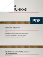 TEKNIK TELEKOMUNIKASI - Regulasi Telekomunikasi