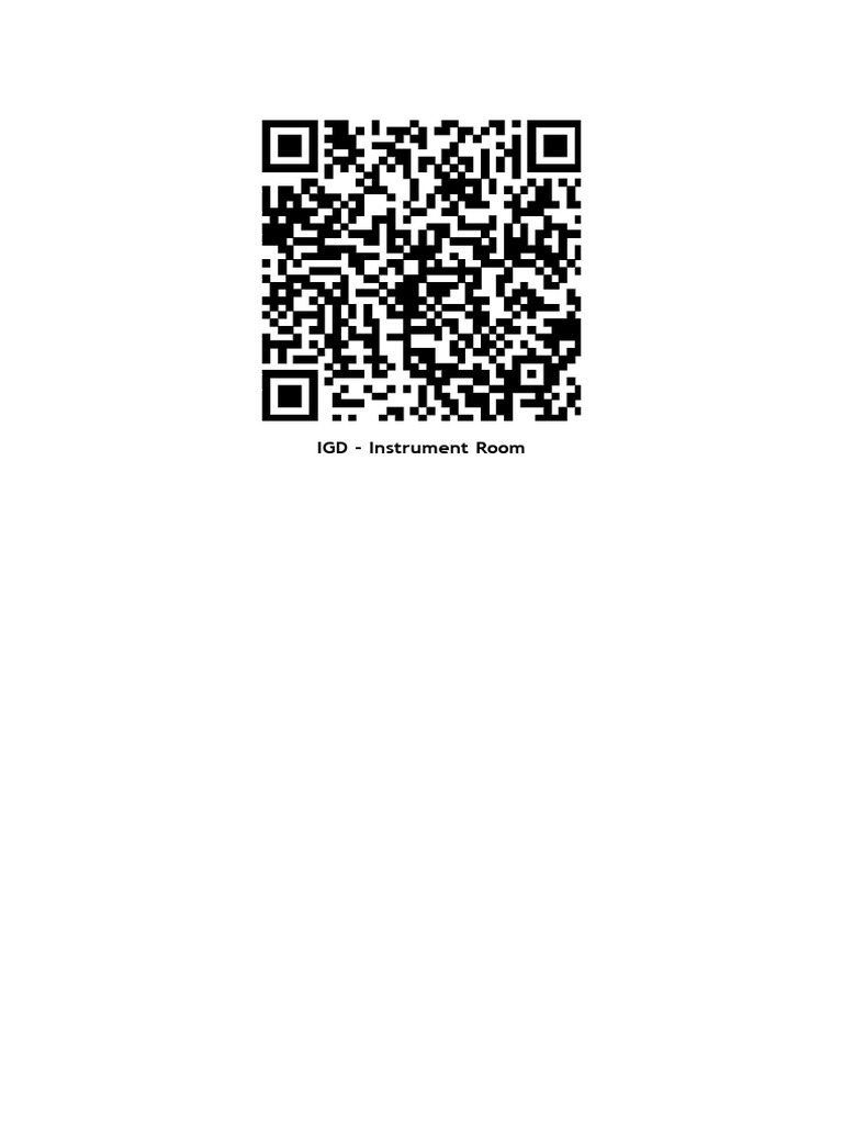 QR Code IGD - Instrument Room | PDF