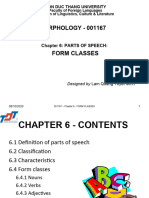 Morphology - Chapter 6 - Form Classes