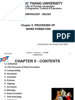 Morphology - Chapter 5 - Processes of Word Formation