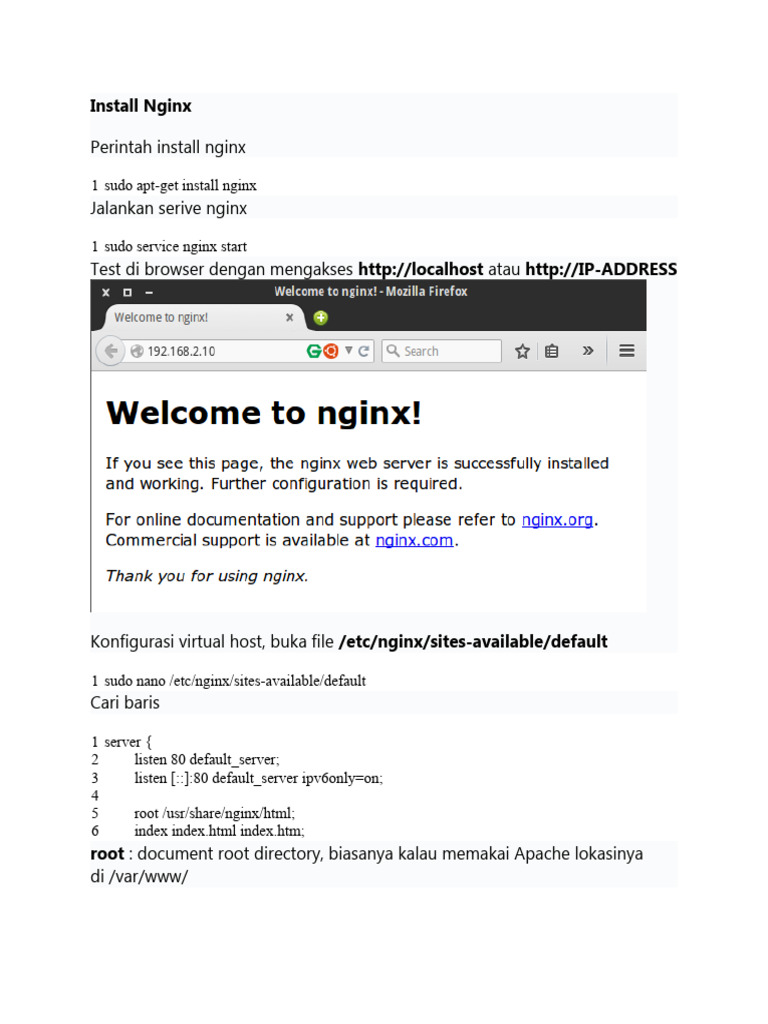 Konfig Nginx Mariadb PHP Phpmyadmin | PDF | Php | Sudo