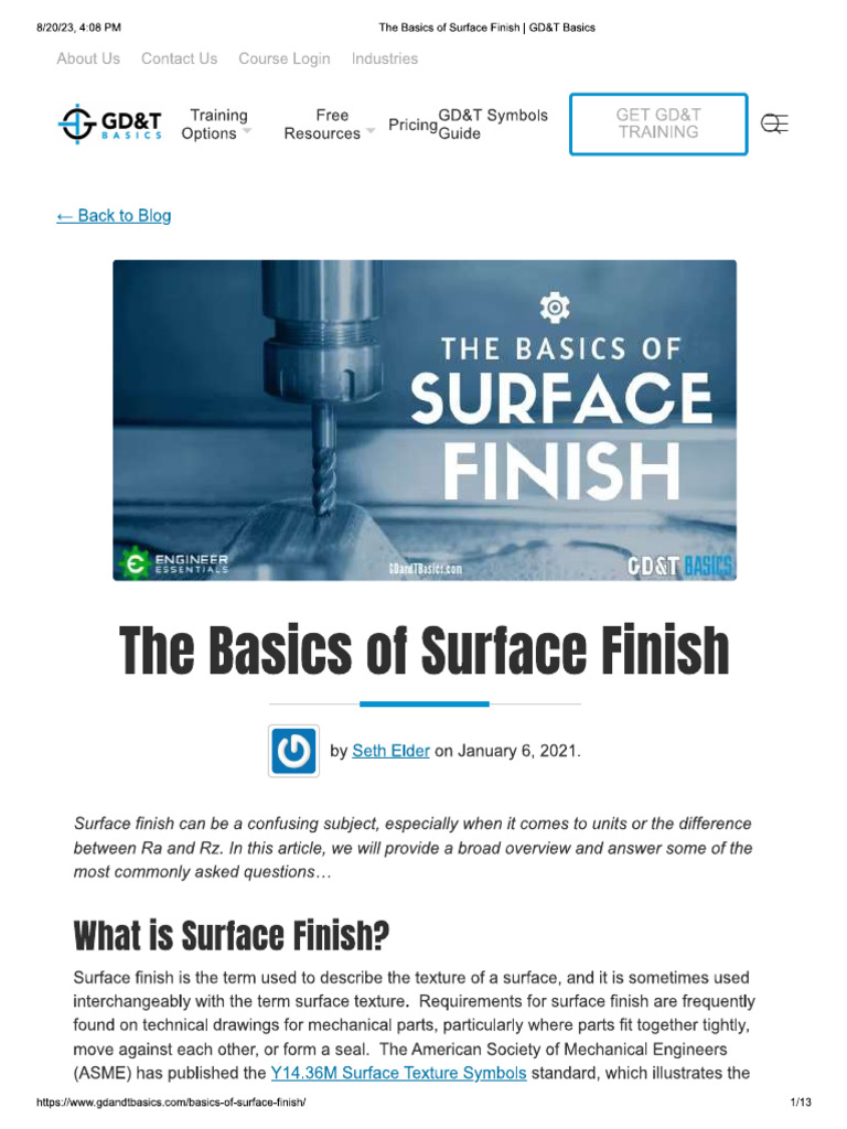Surface Finish PDF