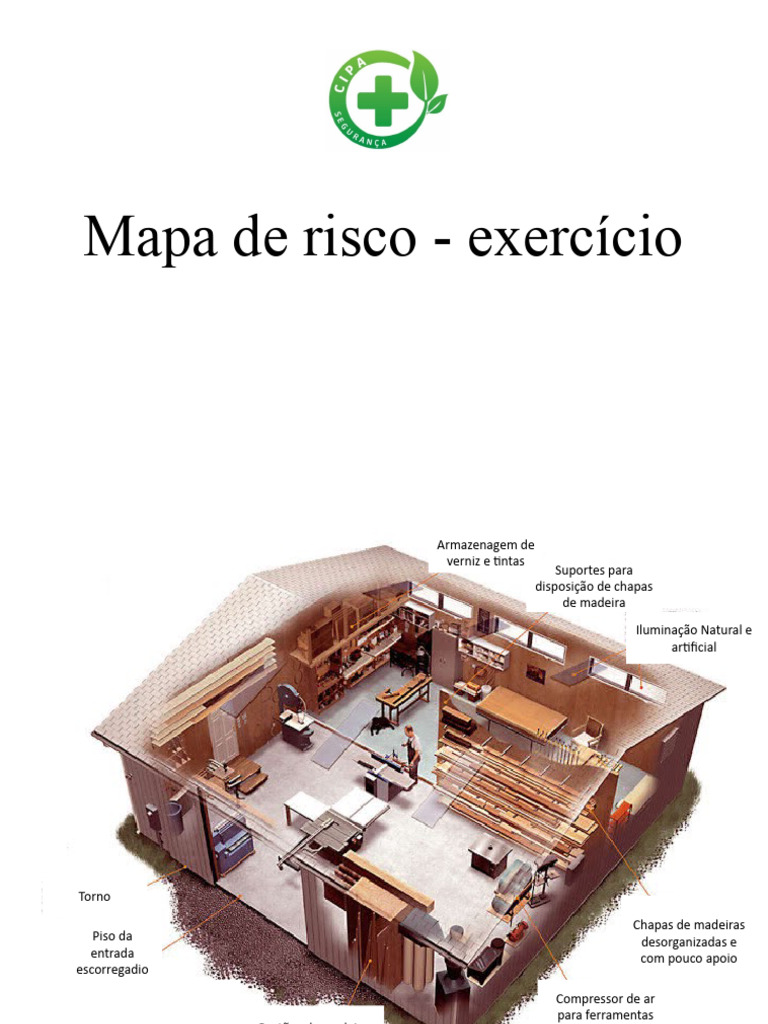 Mapa de Risco em Marcenarias: Segurança e Equipamentos | PDF
