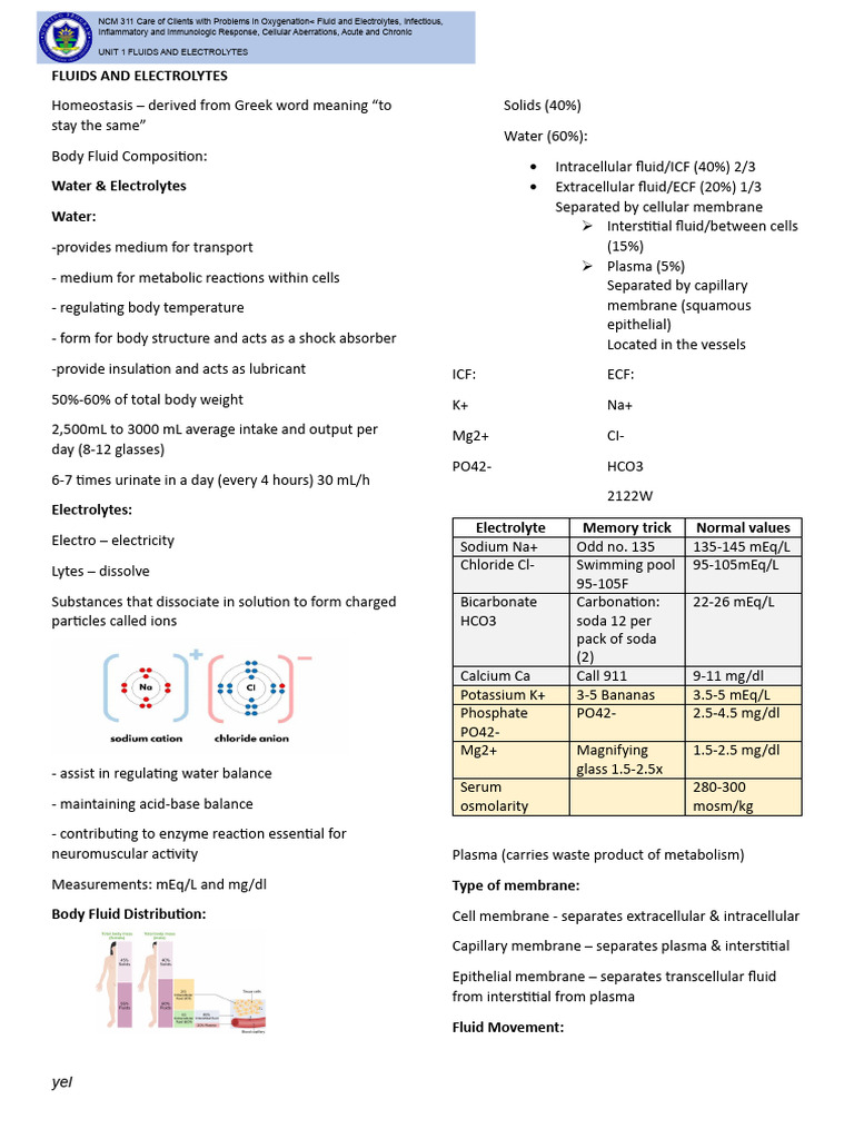 Oxygenation And Fluid Management In Nursing Pdf