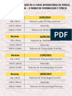 Programação Do II Curso Introdutório Da Liga de Perícia Criminal