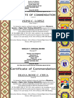 Certificate of Commendation