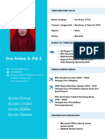 Blue Light Blue Color Blocks Flight Attendant CV