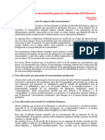 Los Siete Saberes Necesarios para La Educación Del Futuro - Resumen