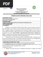 Template No. 1 Training Activity Proposal