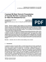 Constant Bit Rate Network Transmission of Variable Bit Rate Continuous Media in Video-On-Demand Servers