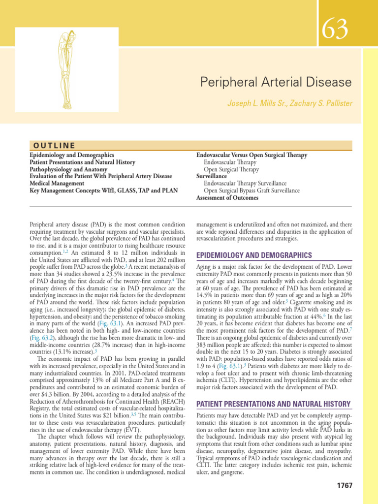 C63 - Peripheral Arterial Disease Sabiston 21st Ed | PDF