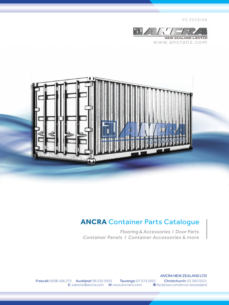 ANCRA Container Parts Catalogue | PDF | Door | Screw