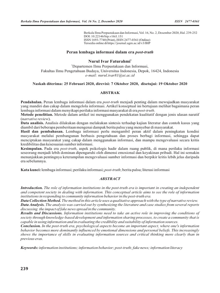 Contoh Narrative Review Jurnal Pdf